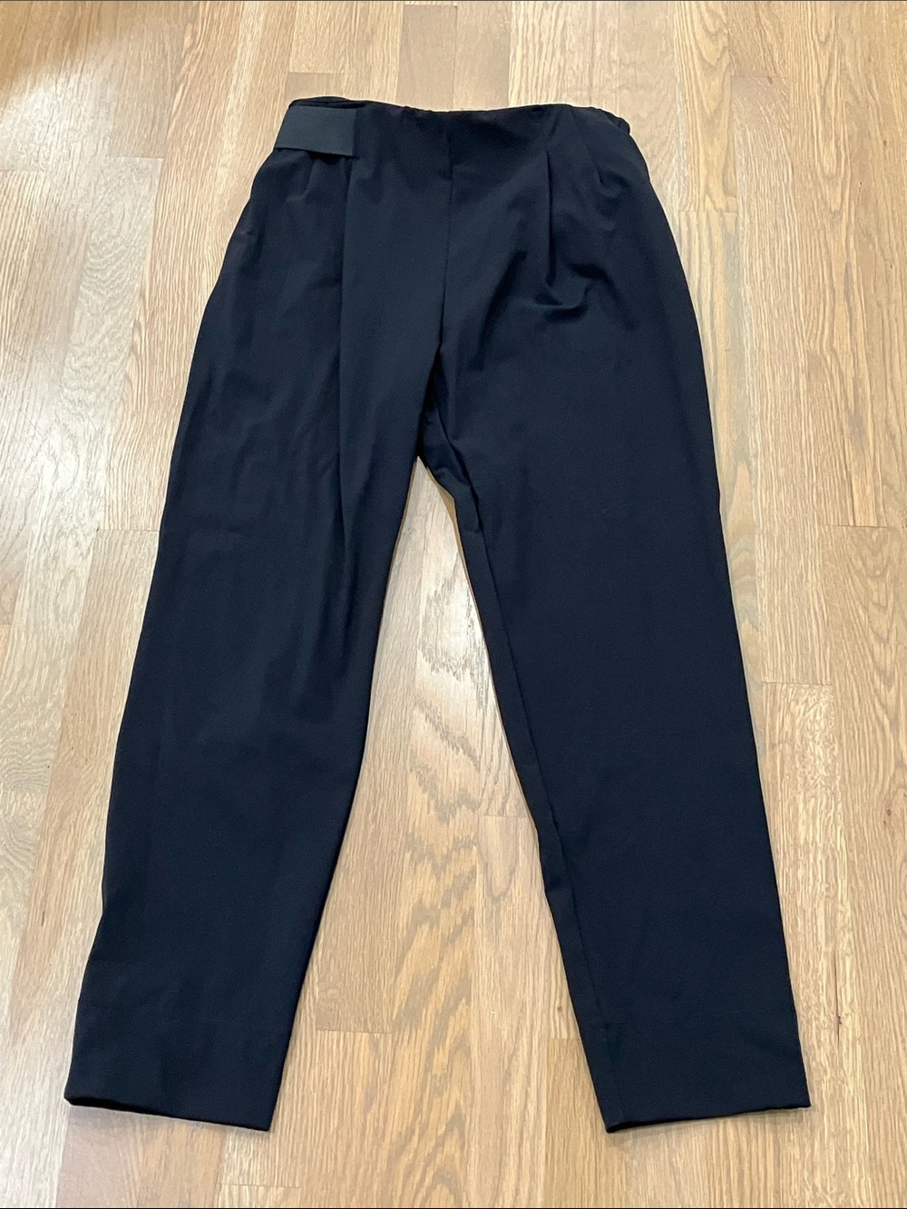 aday Women's Black Turn It Up Pants Elastic Waste Bottoms
